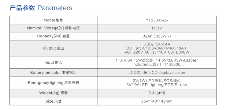 久久久精品中文字幕麻豆发布戶外電源YT350Xmax參數