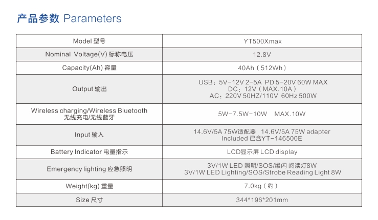 久久久精品中文字幕麻豆发布戶外電源YT500Xmax參數