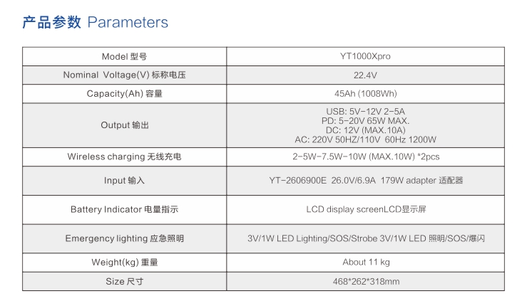 久久久精品中文字幕麻豆发布戶外電源YT1000Xpro參數